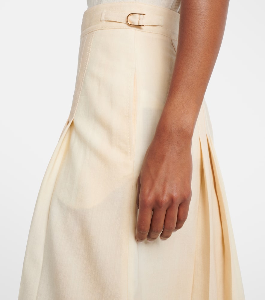 Lerna virgin wool midi skirt
