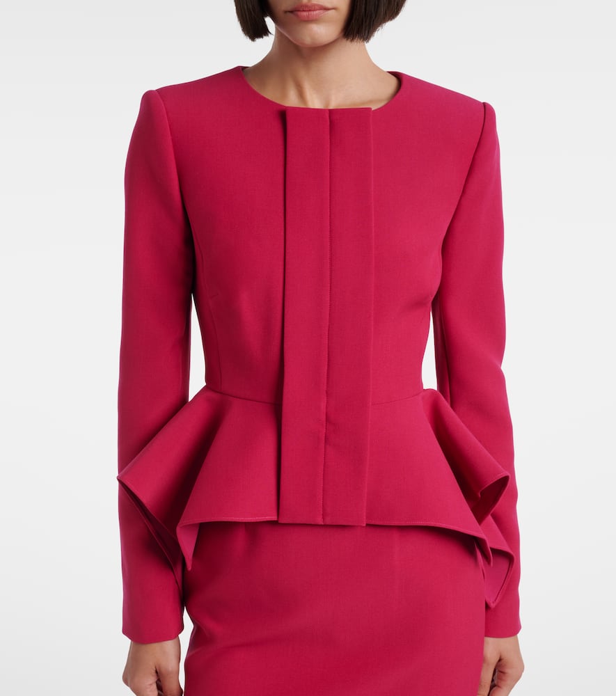 Peplum crêpe jacket