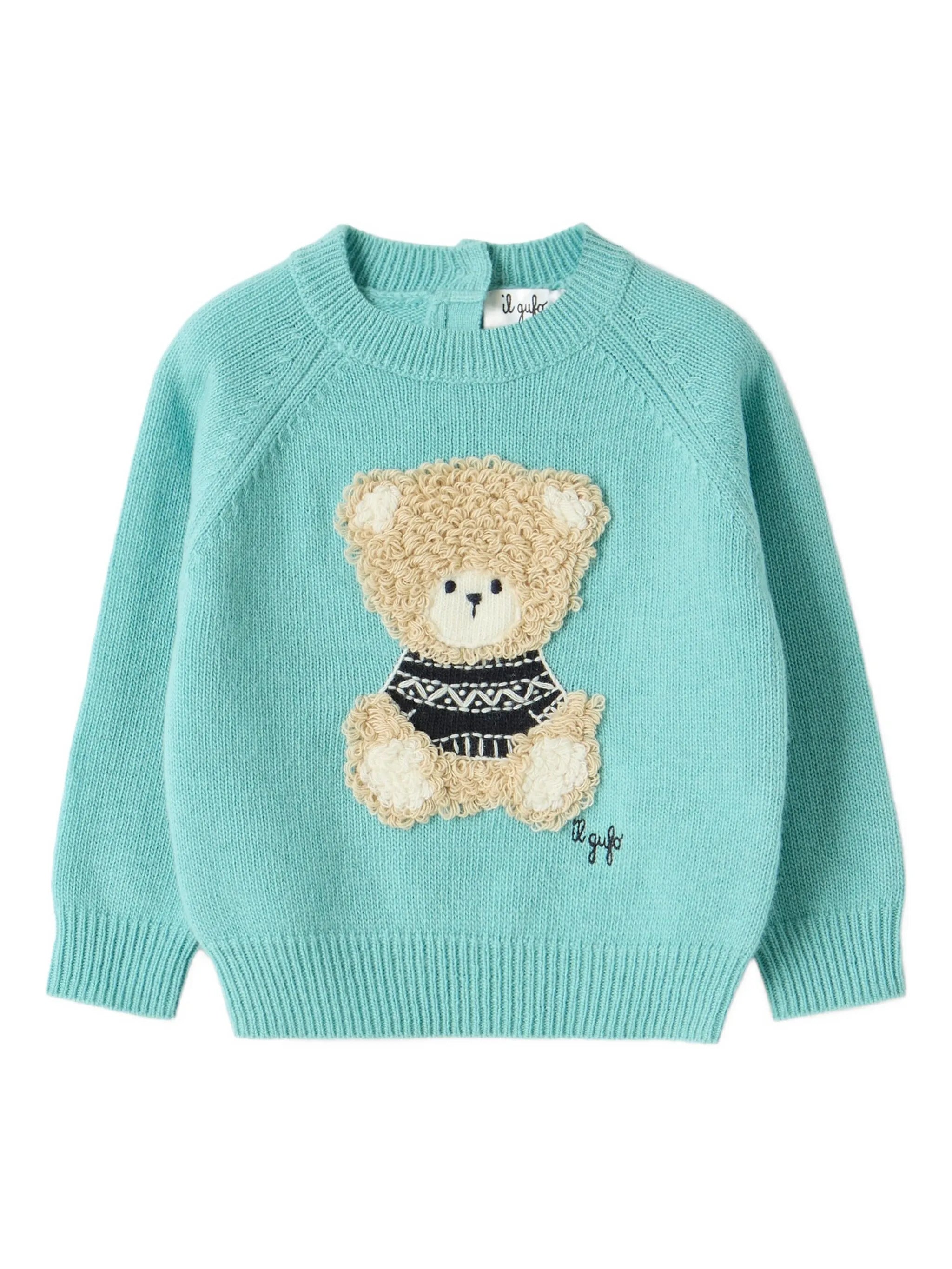 Cute Design Ribbed Sweater for Girls