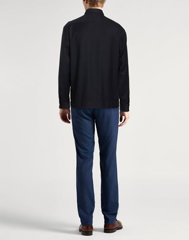 Man Shirt Midnight blue Size 17 Virgin Wool