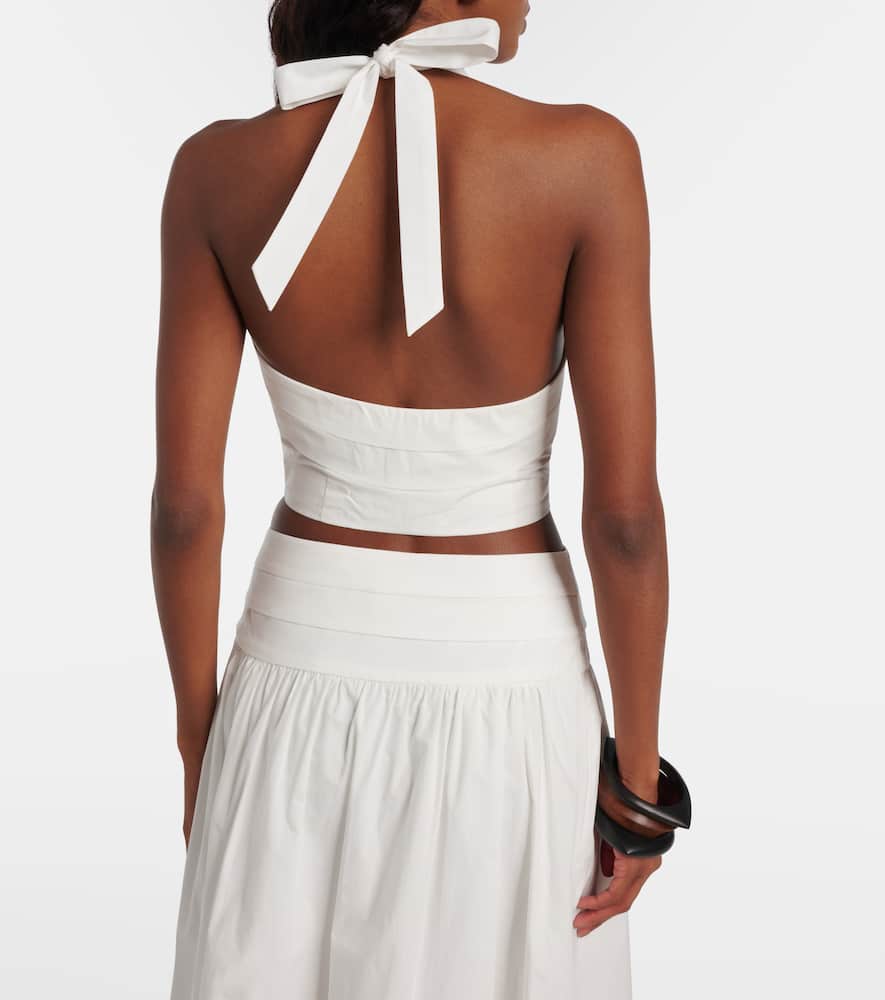 Rue halterneck cotton crop top