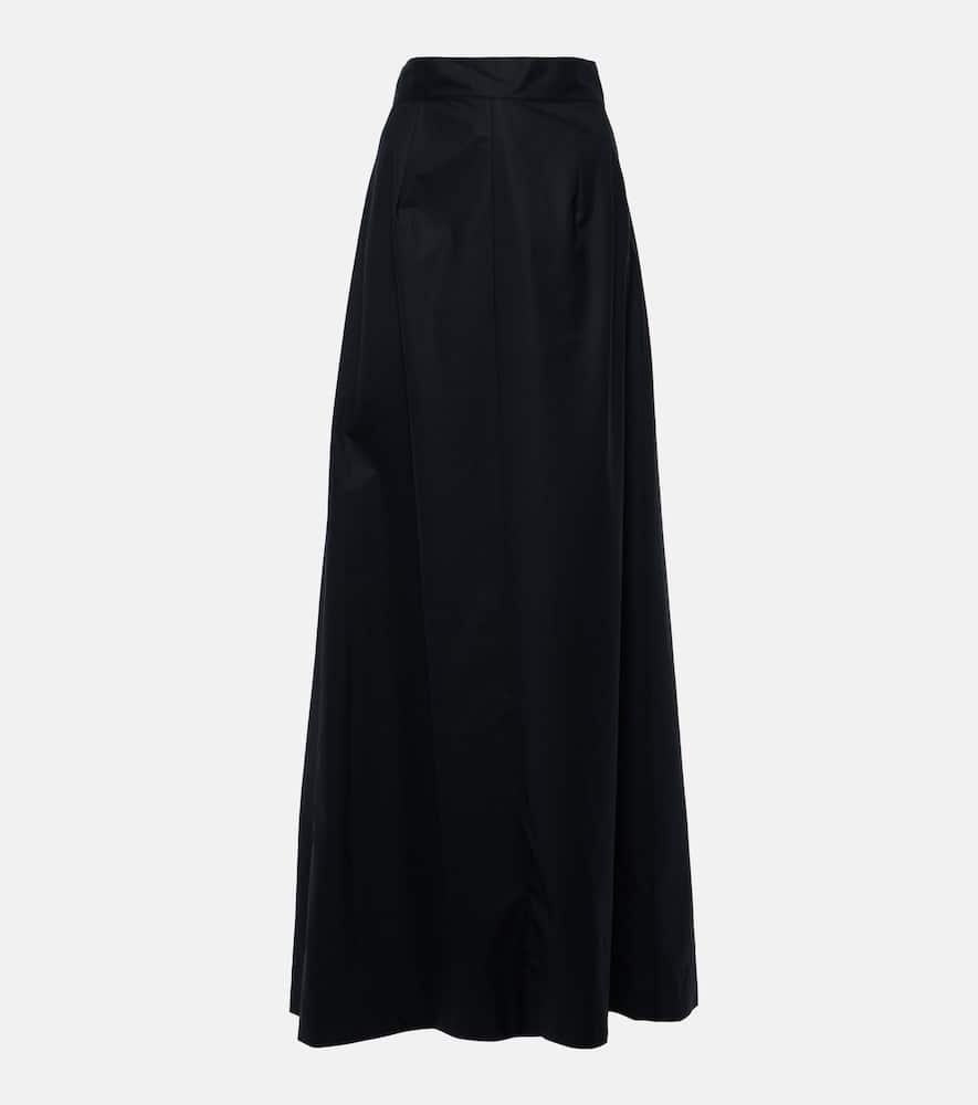 Mid-rise cotton maxi skirt