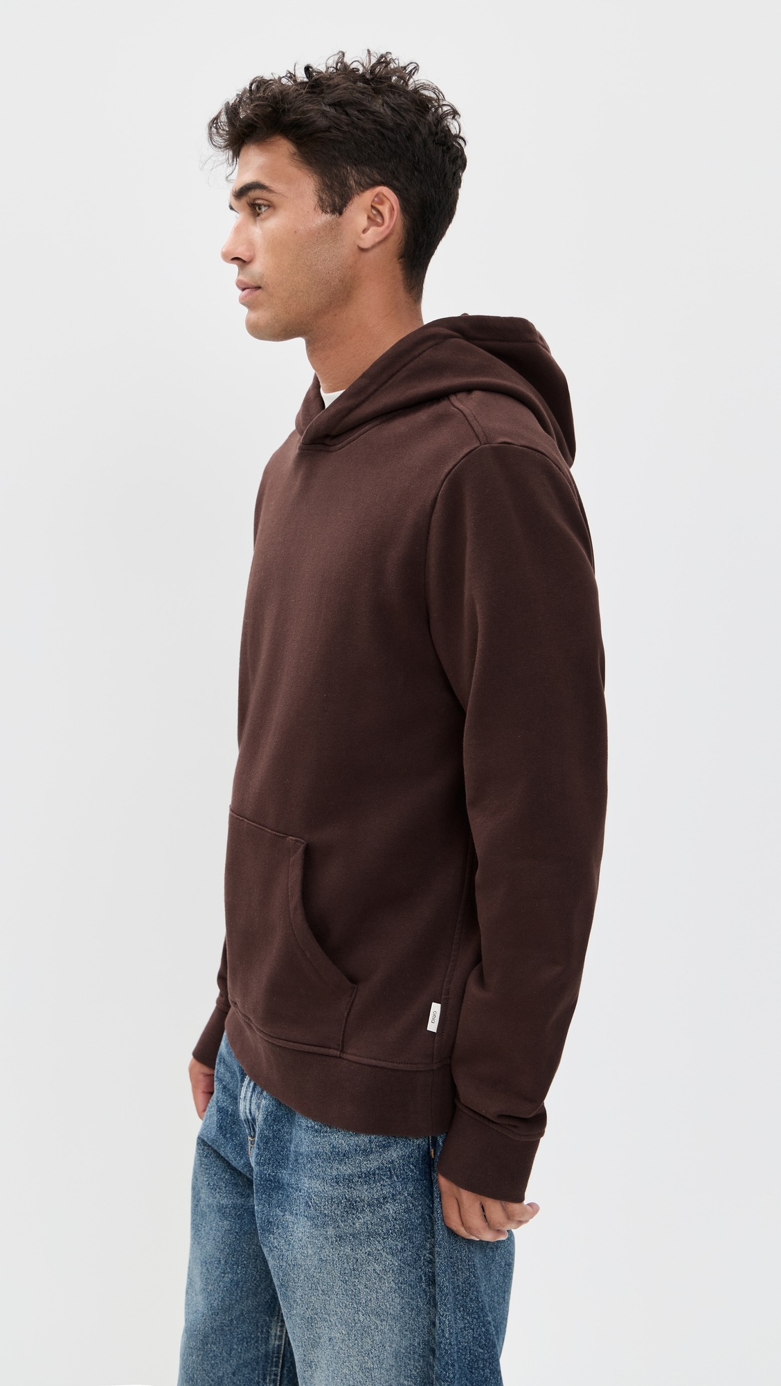 Terry Pullover Hoodie Dark Java