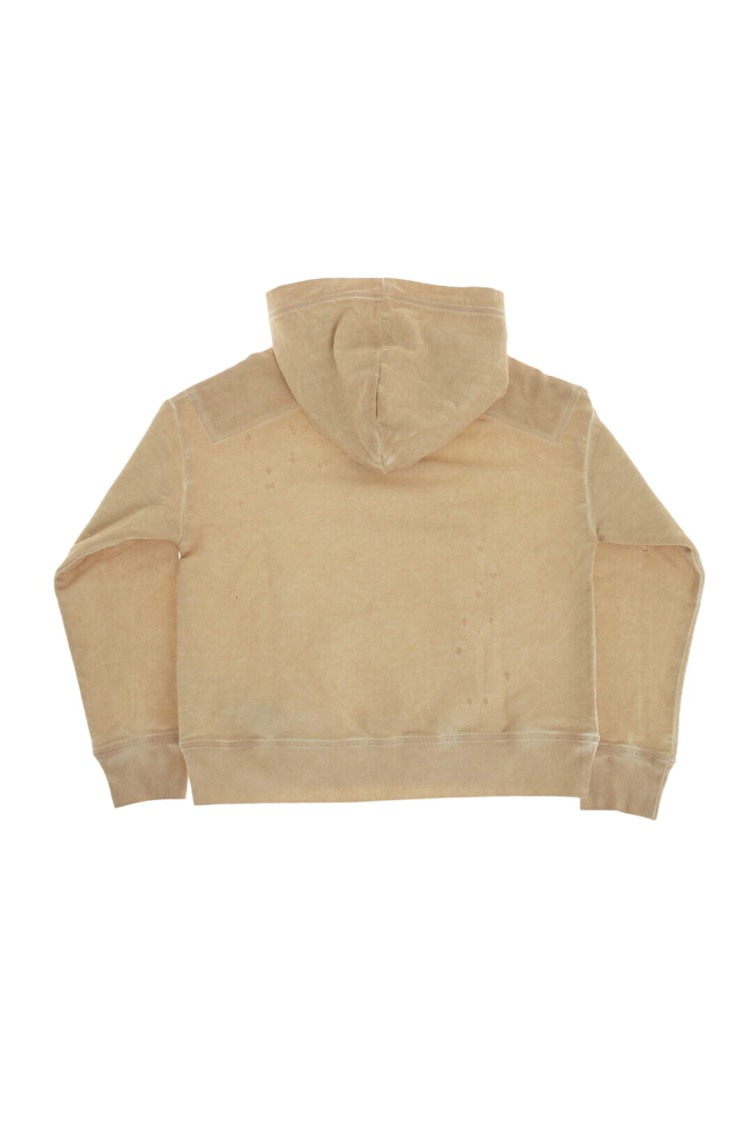Girls Beige Logo Hoodie