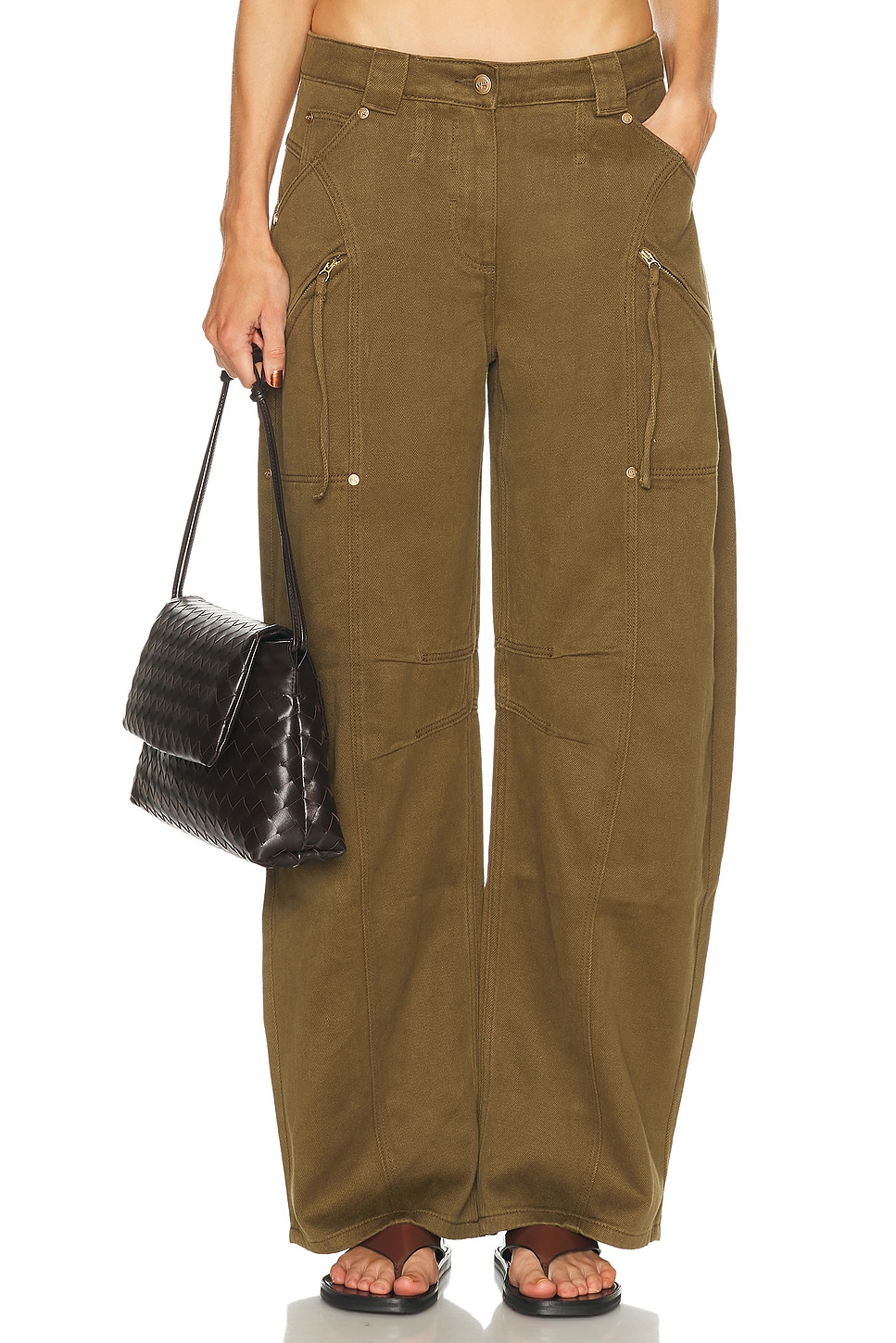 Cult Gaia Sigrid Pant in Rosemary - Olive. 6 also in