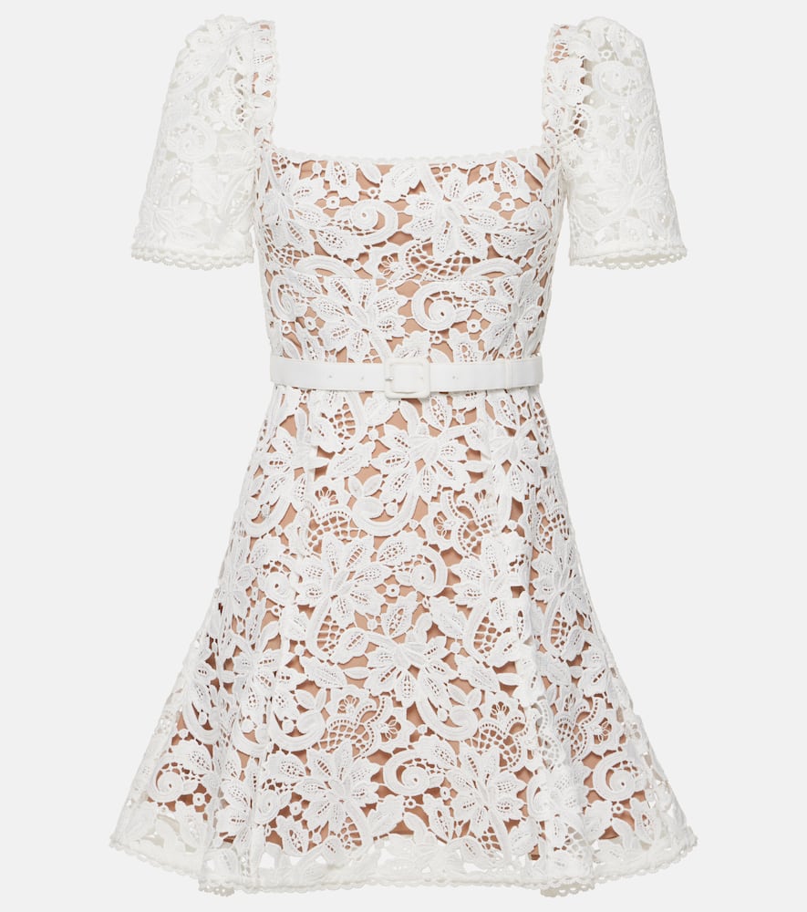 Self-Portrait Floral lace minidress