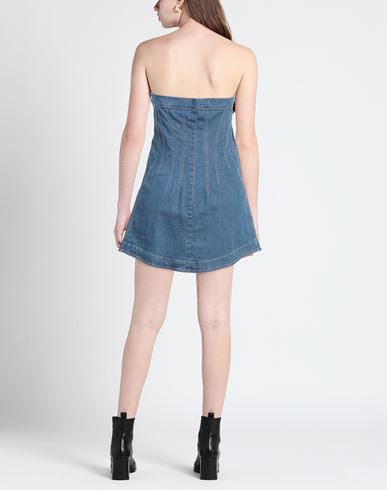 Act N°1 Woman Mini dress Blue Size 6 Cotton, Elastane