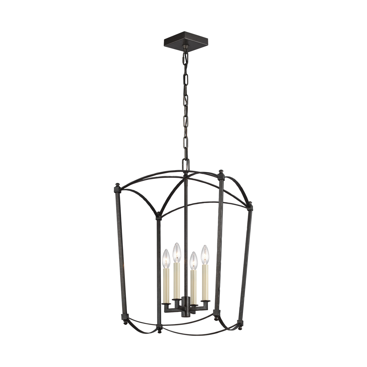 Visual Comfort Studio Thayer 4-Light Chandelier in Smith Steel by Sean Lavin