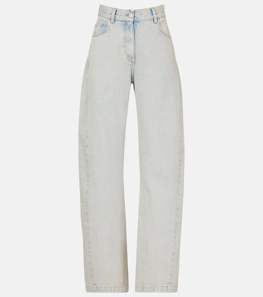 Mid-rise wide-leg jeans