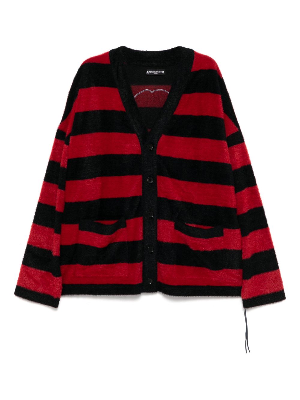 Mastermind World logo-patch cardigan - Black