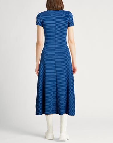 Woman Midi dress Blue Size S Modal, Cotton, Elastane