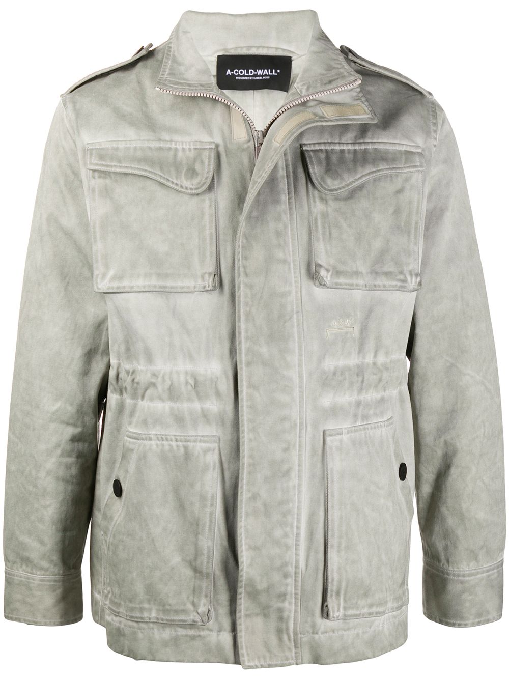 Single-breasted utility jacket - Grey