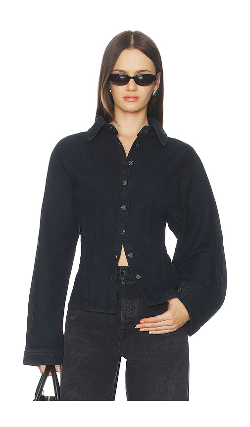 AGOLDE Devon Shirt in Blue. M. Also in