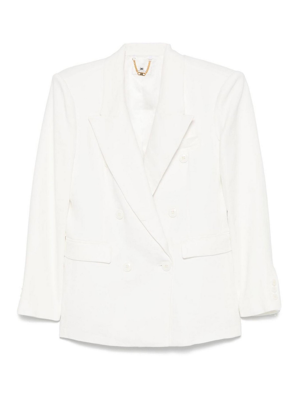 Linen Blend Double-Breasted Jacket