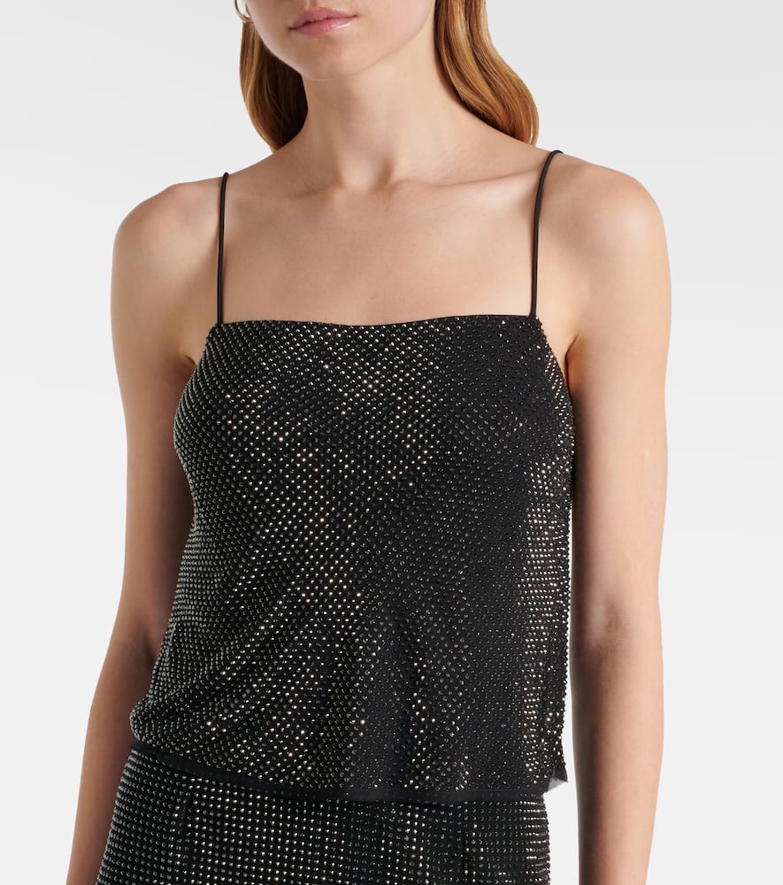 Roland Mouret Embellished silk chiffon camisole