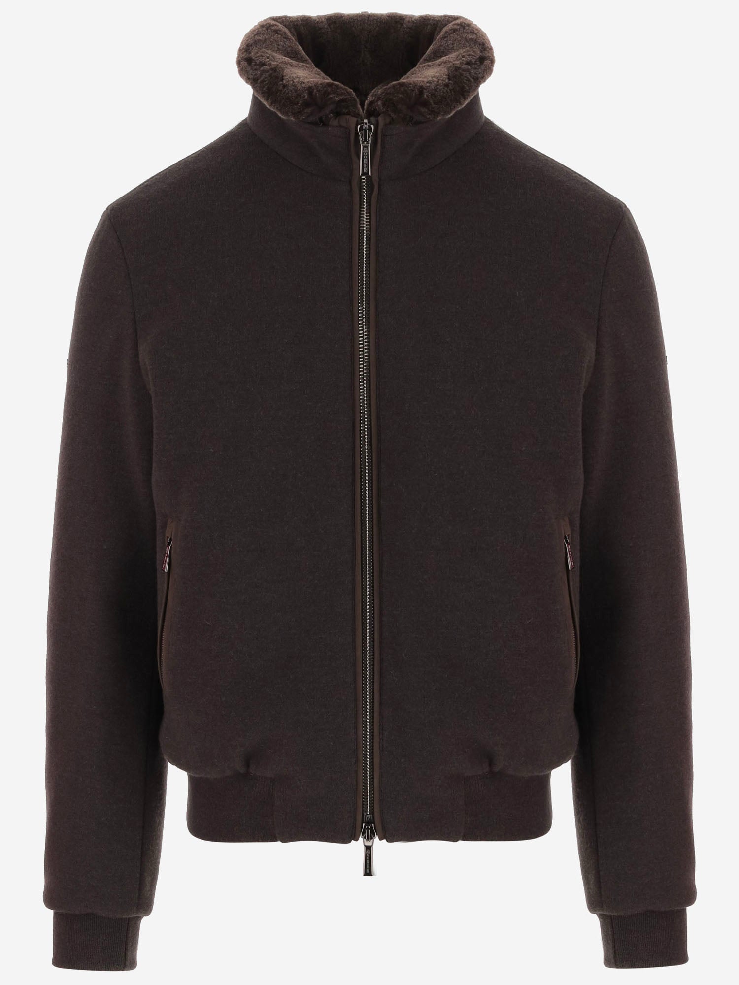 Virgin Wool & Cashmere Jacket — Brown