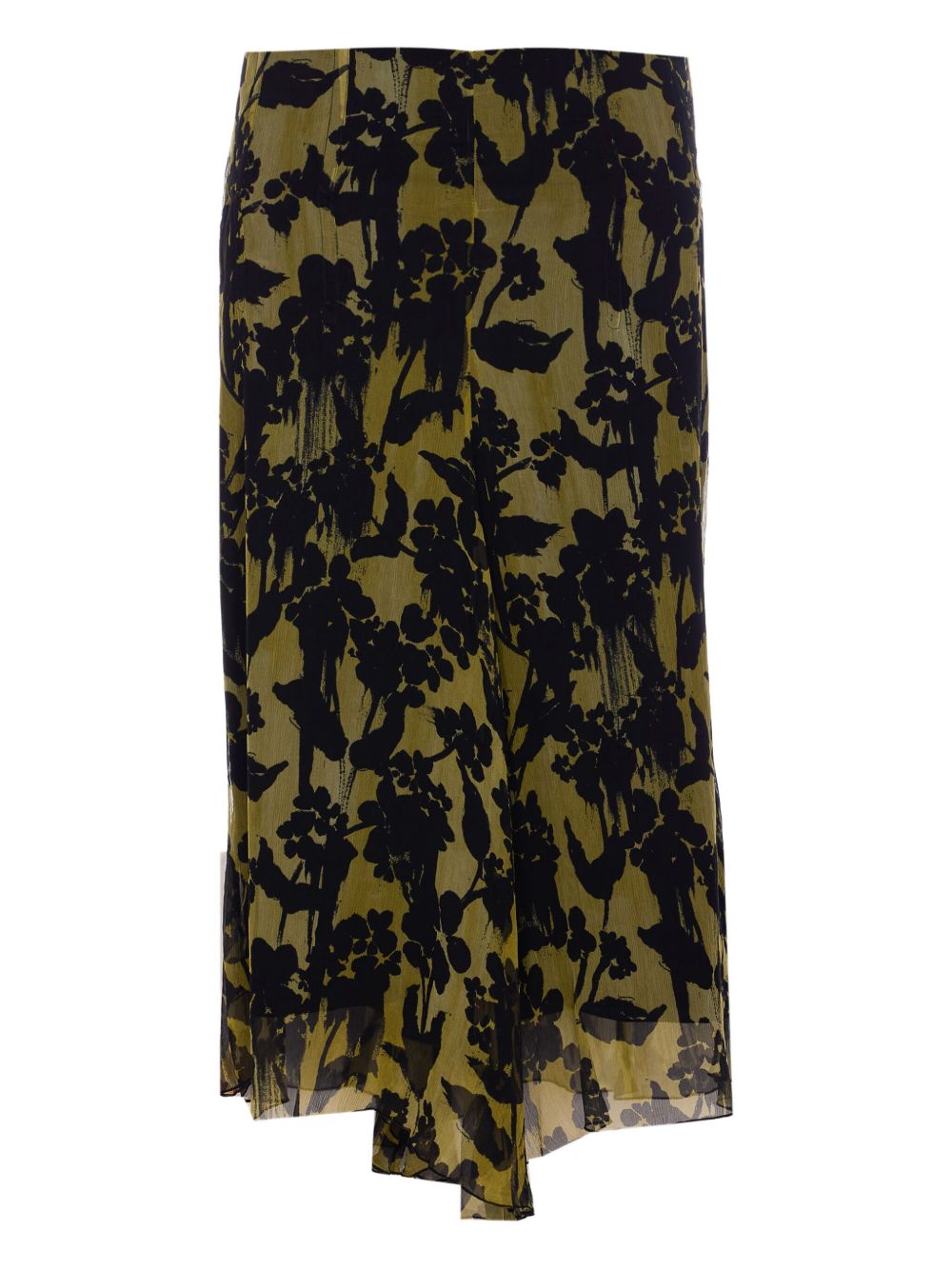 Victoria Beckham silk midi skirt - Green