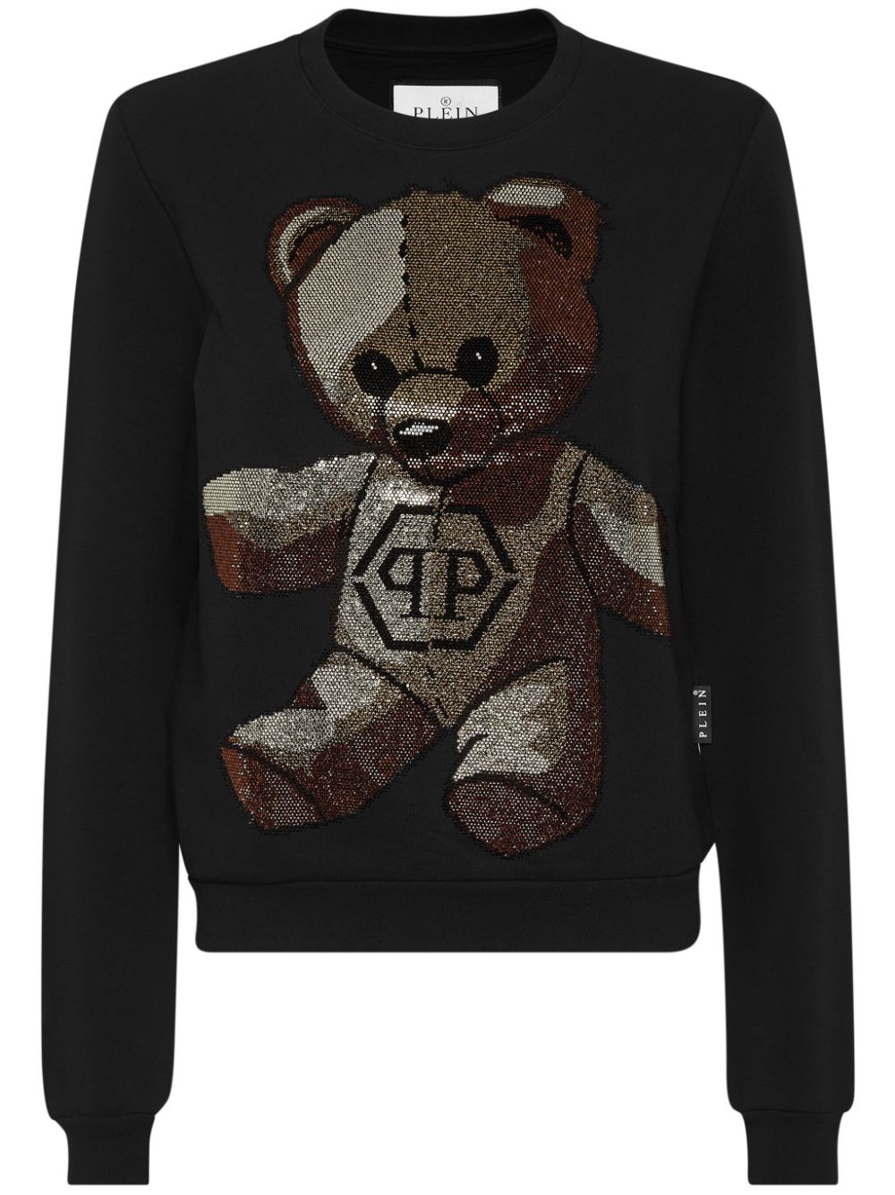 Teddy Bear crystal-embellished sweatshirt - Black