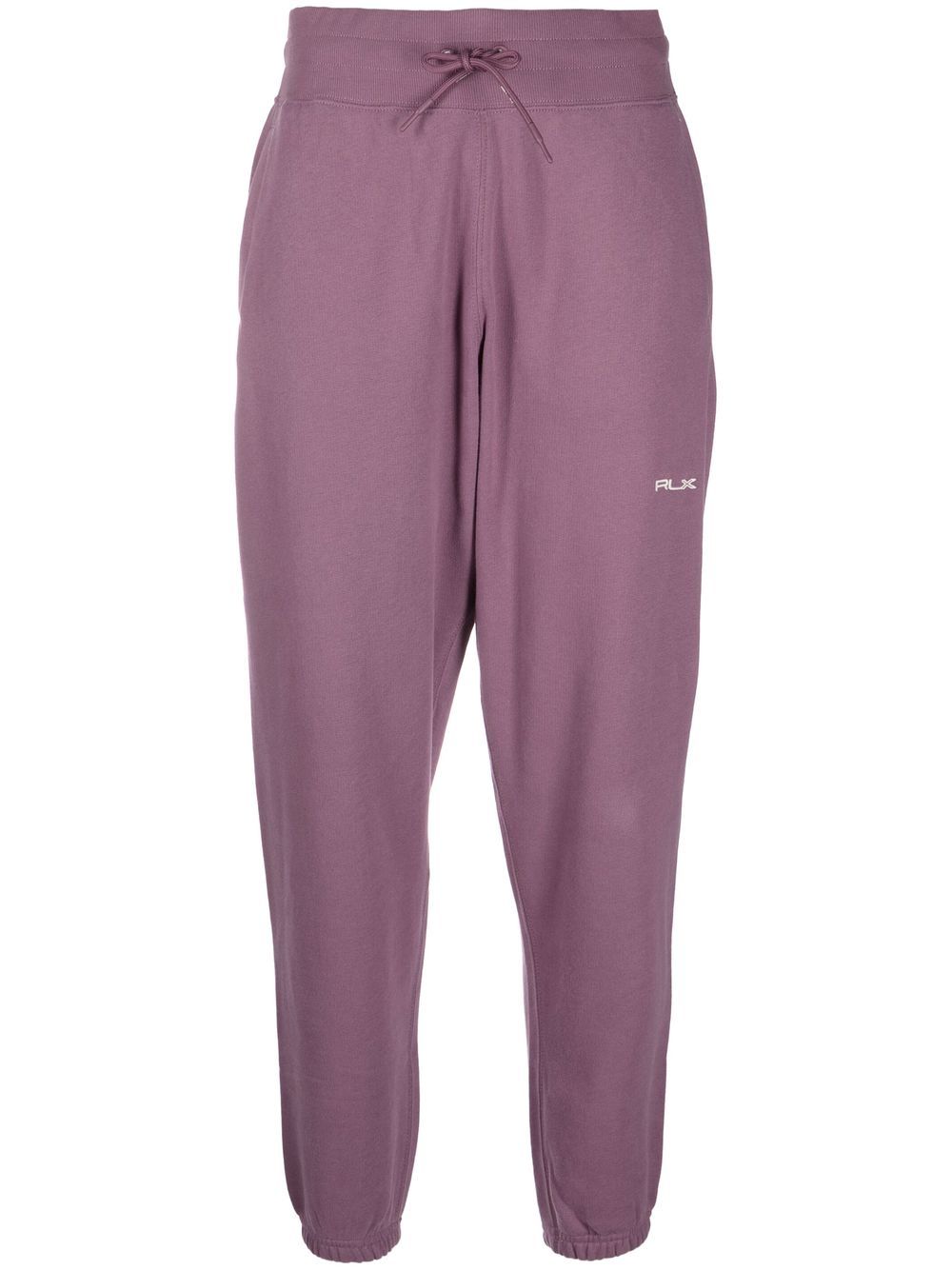 Embroidered logo track pants - Purple