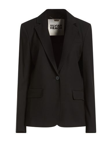 Woman Blazer Black Size 6 Polyester, Viscose, Elastane