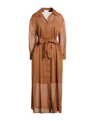 Woman Maxi dress Brown Size 4 Cotton