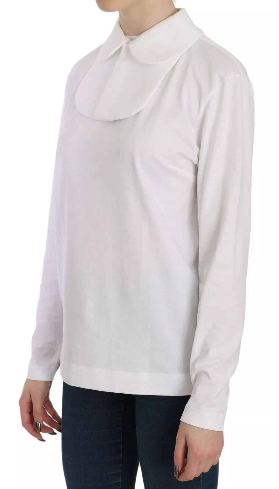 Cotton Collared Blouse — White