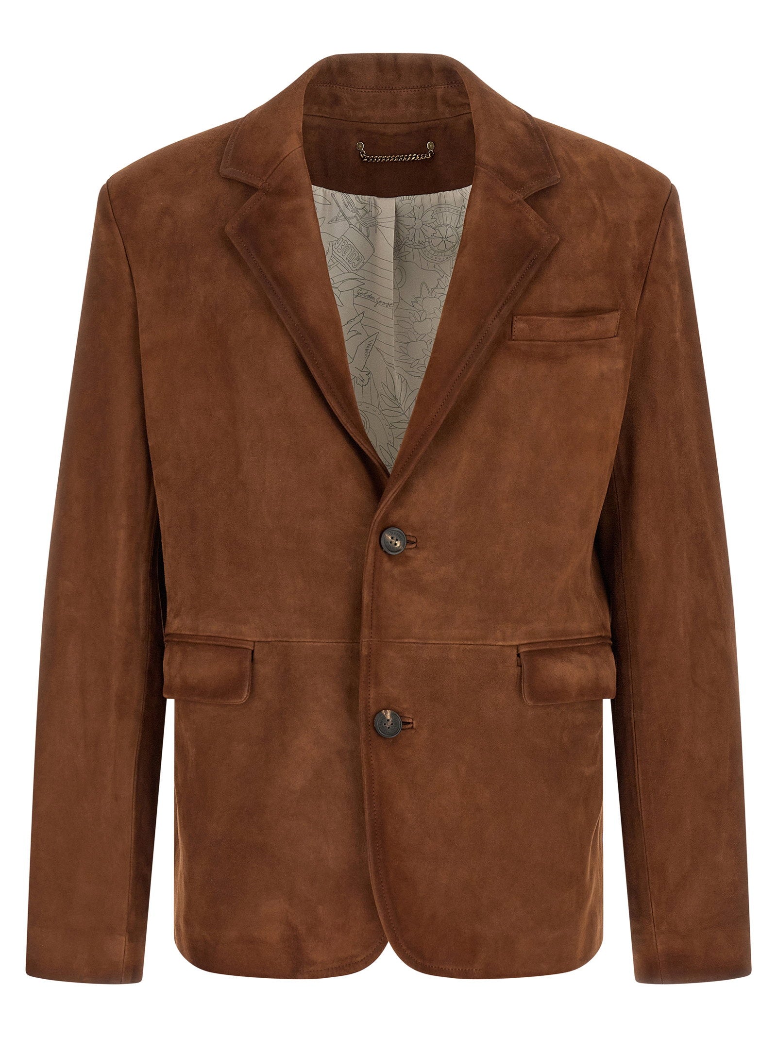 Waxed Suede Jacket — Brown
