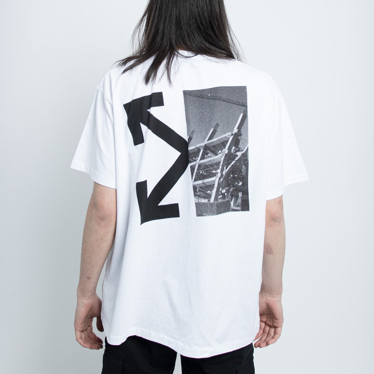 C/O Virgil Abloh Men'S White Splitted Arrows Over Tee