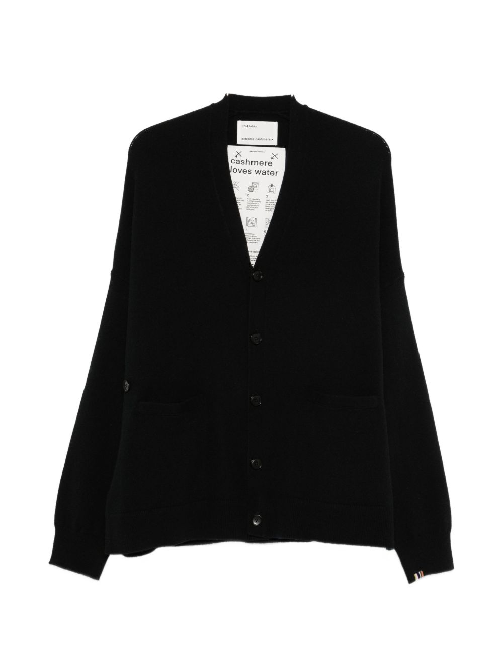 Cashmere Knit Cardigan — Black