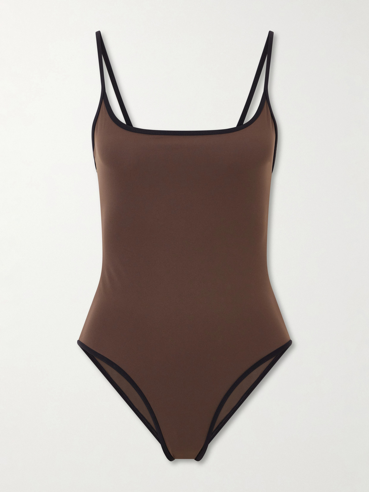 Two-tone Swimsuit - Brown