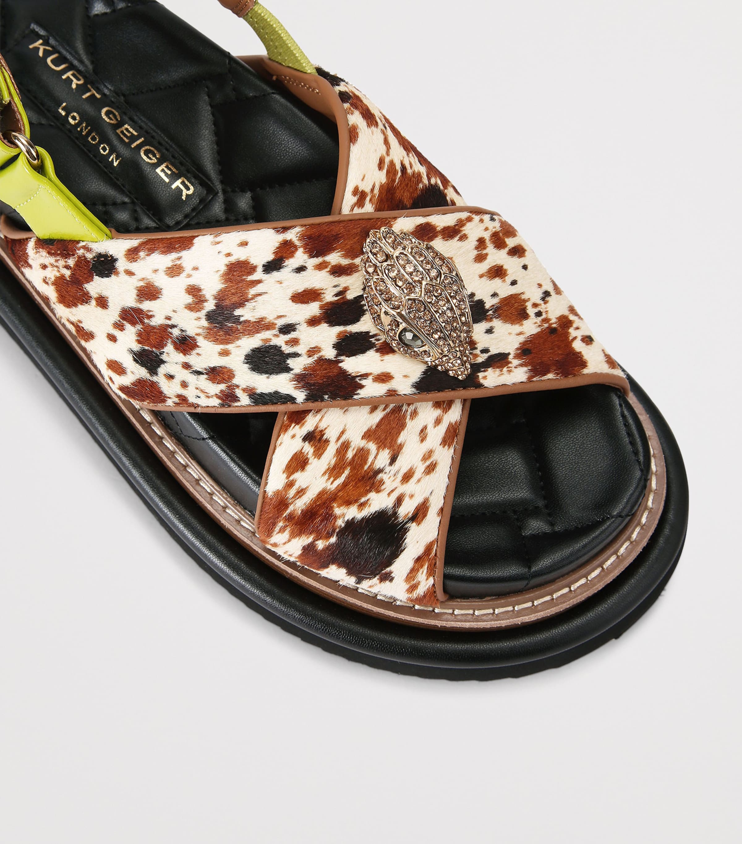 Leather Orson Cross-Strap Sandals
