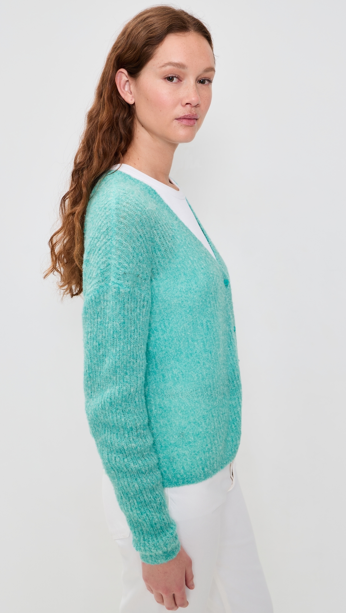 Nuggy Cardigan Turquoise Fluo Chine
