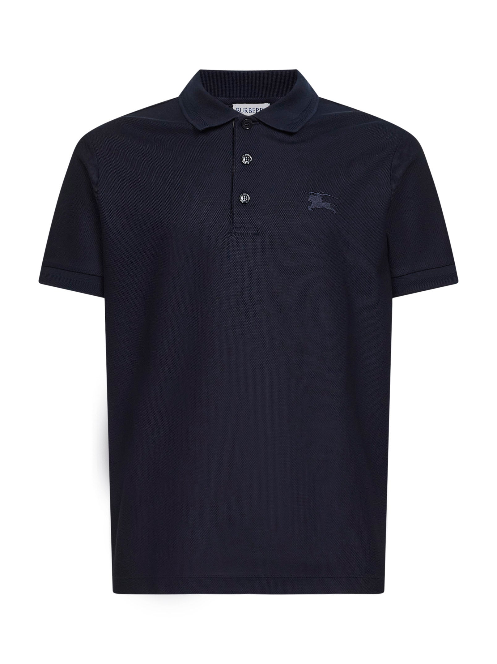 Check Polo Shirt — Navy