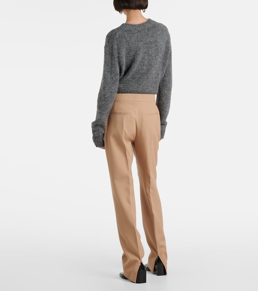 Wool slim pants