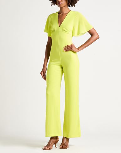 Woman Jumpsuit Lime green Size 2 Polyester, Elastane