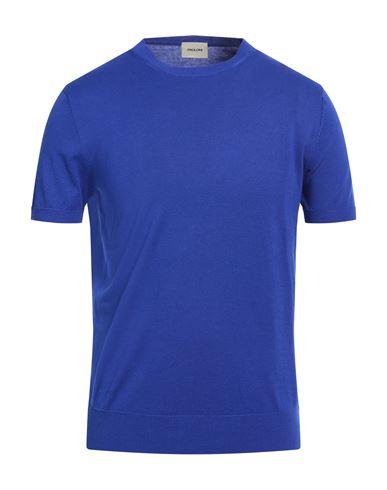 Man Sweater Bright blue Size S Cotton