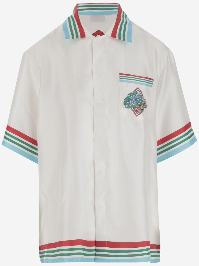 Silk Shirt With Graphic Print