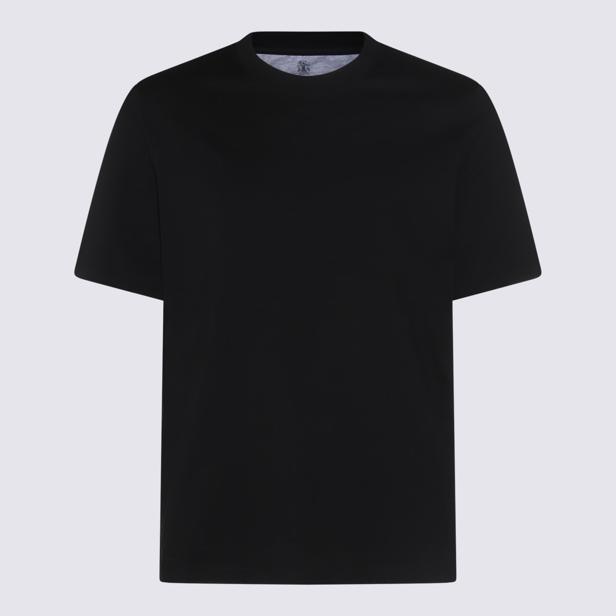 Crew-neck cotton T-shirt - Black