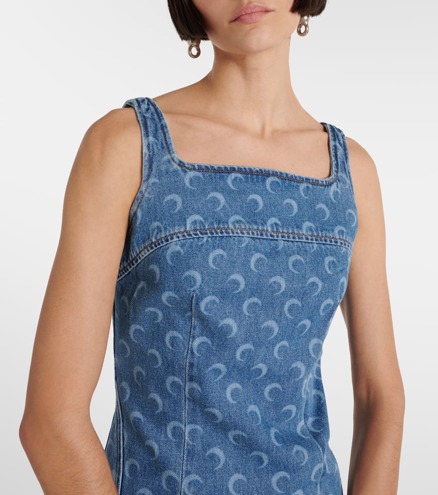 All Over Moon denim minidress