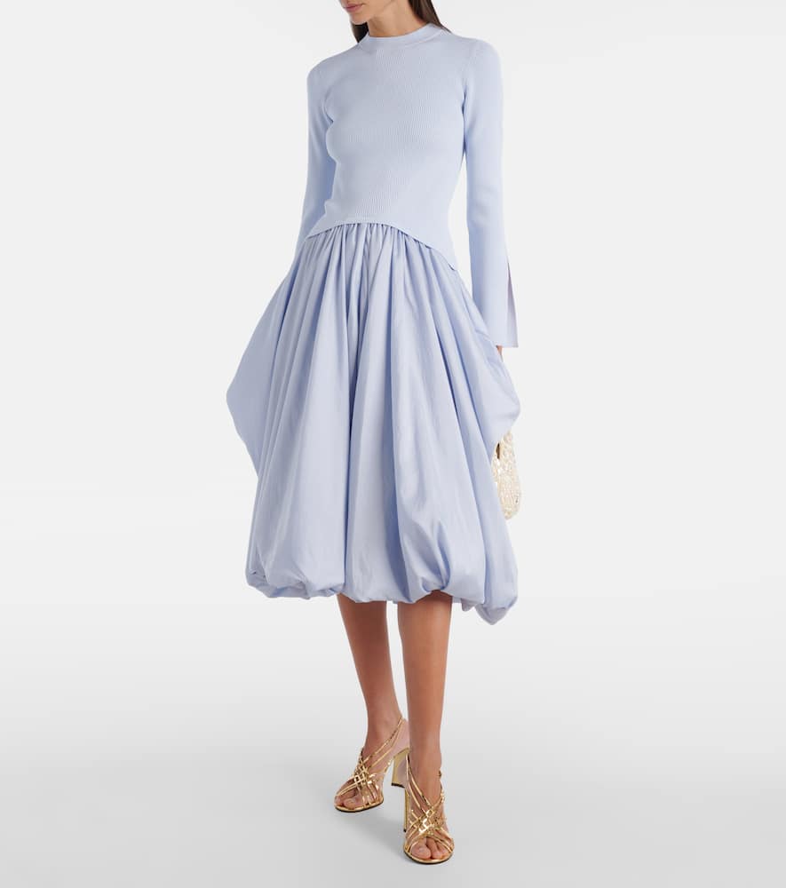 Kenlie taffeta-trimmed midi dress