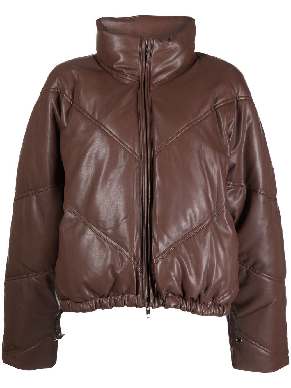 Morrison high-neck padded jacket - Brown