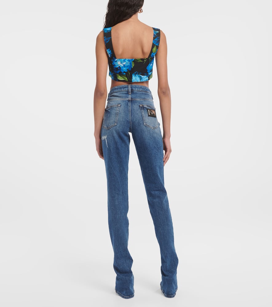 High-rise flared jeans