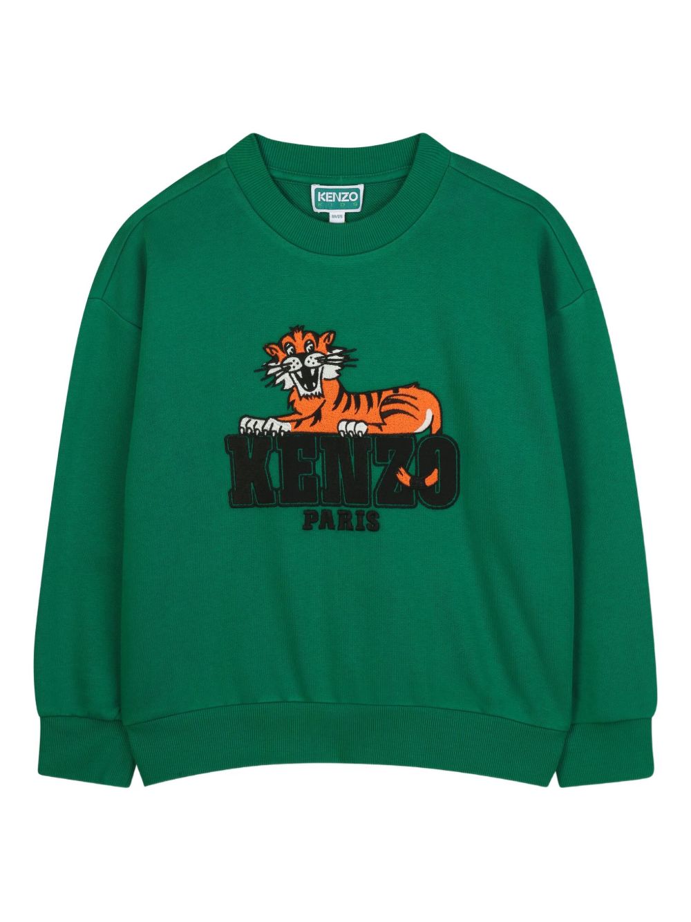 Kids' Embroidered Logo Round Neck Sweater