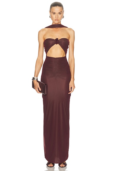Maygel Coronel Catedral Dress in Vino - Wine. S/M also in