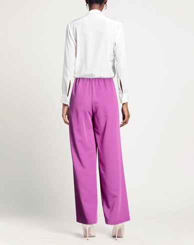 Niū Woman Pants Mauve Size M Polyester, Viscose, Elastane
