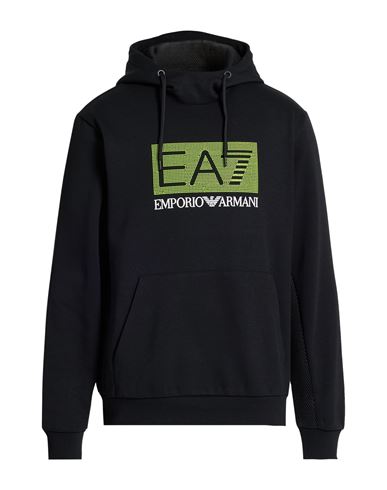 Man Sweatshirt Black Size 3XL Polyester, Cotton