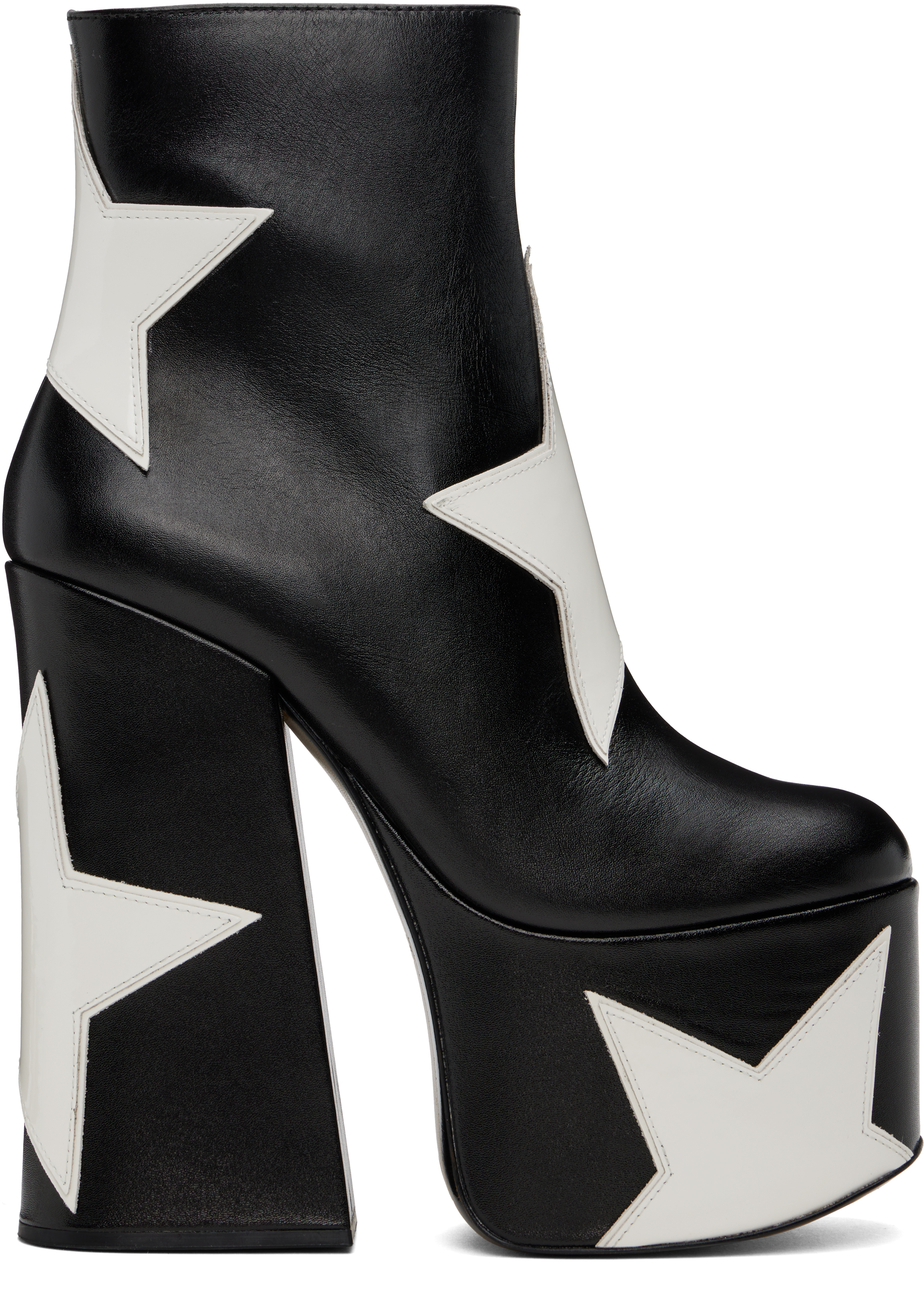 Marc Jacobs Black 'The Star Patcchwork Kiki Platform' Boots