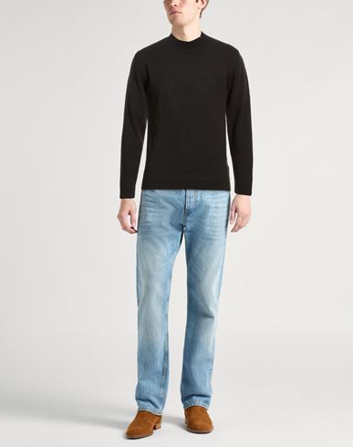 Lab Man Sweater Dark brown Size L Merino Wool, Polyamide, Cashmere