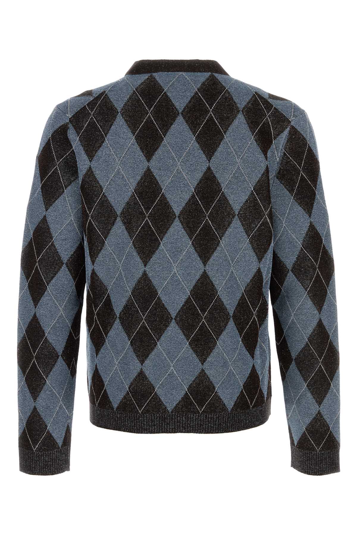 Gucci Embroidered Stretch Wool Blend Cardigan
