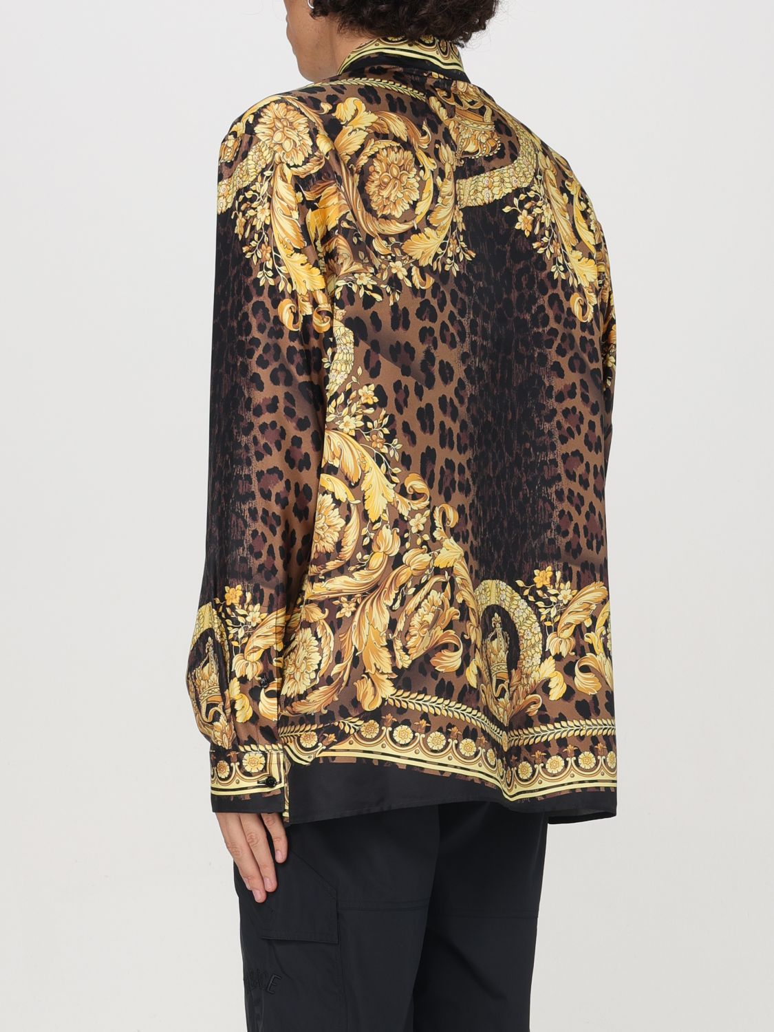 Barocco-print shirt - Black